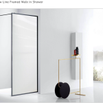 Narrow Line Framed Walk in Shower